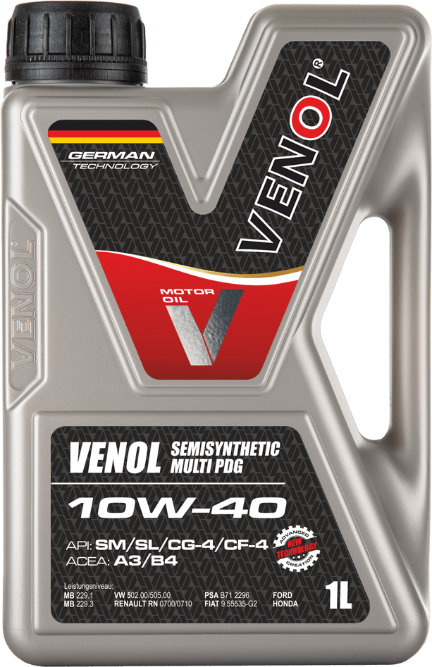 OLEJ_SILNIKOWY VENOL SEMISYTHETIC SM SL CF 4 10W40 MULTI PDG_1L